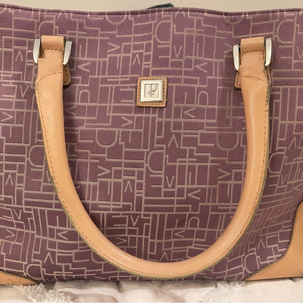Purple DvF laptop bag